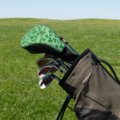 Lucky Clover Green gepersonaliseerde driver Golfheadcover (Insitu)