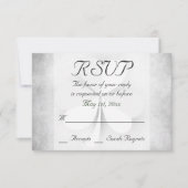 Lucky Clover Grijs Groen Sinaasappel Iers Bruiloft RSVP Kaartje (Voorkant)