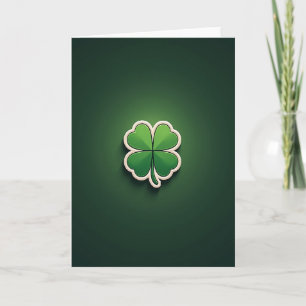Lucky Clover Groene Kunstkaart Kaart