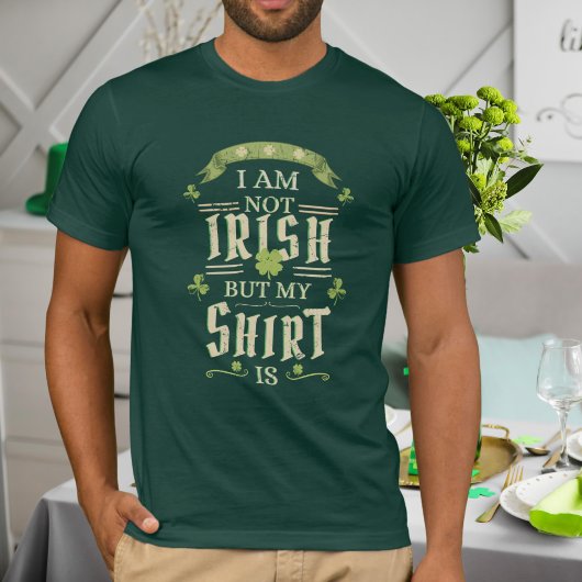 Lucky Clover Grunge Typografie St Patrick Day Mann T-shirt