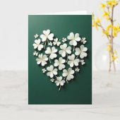 Lucky Clover Hart Kaart (Gele Bloem)