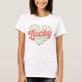 Lucky Clover Heart St. Patrick's Day T-shirt (Voorkant)