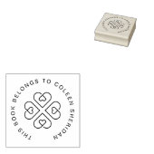 Lucky Clover Hearts Custom uit het bibliotheekboek Rubberstempel (Gestempeld)