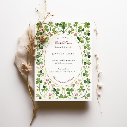 Lucky Clover & Hearts Vrijgezellenfeest Kaart