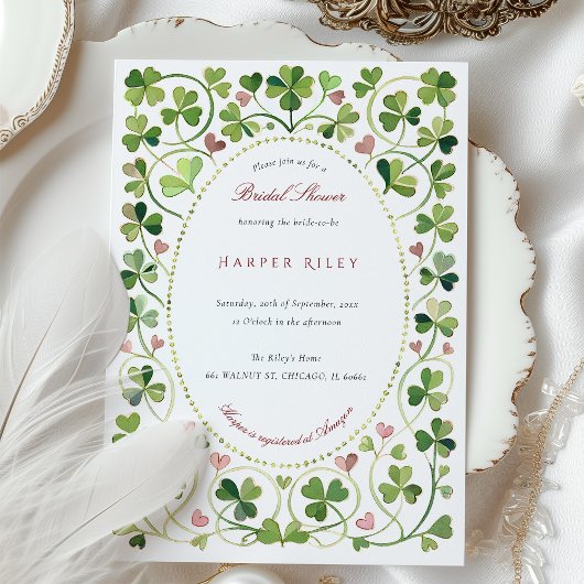 Lucky Clover & Hearts Vrijgezellenfeest Kaart