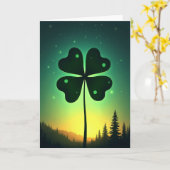 Lucky Clover Hemel Scene Kaart (Gele Bloem)