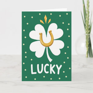 Lucky Clover Hoefijzer Kaart