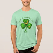 Lucky Clover Horseshoe Tee – St. Patrick’s Day Tri-Blend Shirt (Voorkant)