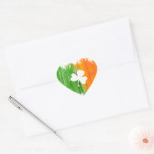 Lucky Clover & Ink Background Hart Sticker (Envelop)