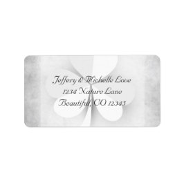 Lucky Clover Irish Grey and White Address Etiket