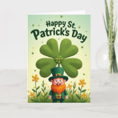 Lucky Clover Kabouter Kaart (Voorkant)