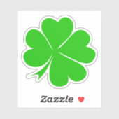 Lucky Clover Leaf & Shamrock / Ierse St. Patrick Sticker (Vel)