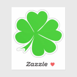 Lucky Clover Leaf & Shamrock / Ierse St. Patrick Sticker