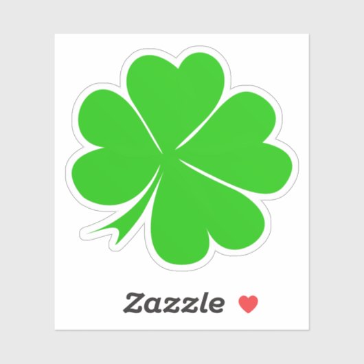 Lucky Clover Leaf & Shamrock / Ierse St. Patrick Sticker (Vel)