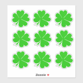Lucky Clover Leaf & Shamrock / Ierse St. Patrick Sticker