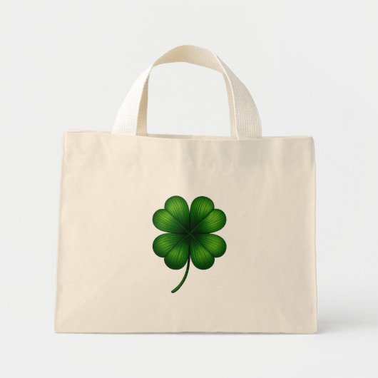 Lucky Clover Leaf St. Patrick's Day Boodschappenta Mini Tote Bag (Voorkant)