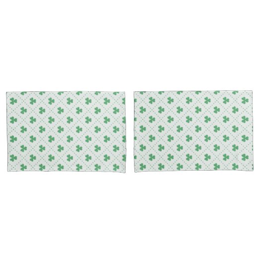 Lucky Clover Leaves Pattern Standard Size Kussensloop (Voorkant-Set)