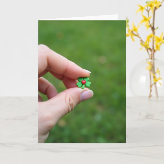 Lucky Clover Love Card Kaart (Gele Bloem)