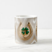 Lucky Clover met Goud Hoefijzer Koffiemok (Center)