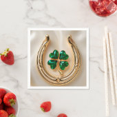 Lucky Clover met Goud Hoefijzer Servet (Insitu)