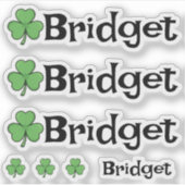 Lucky Clover Naamstickers Sticker (Voorkant)