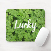Lucky clover natuur mousepad muismat (Met muis)