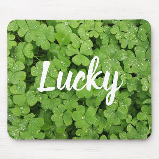 Lucky clover natuur mousepad muismat (Voorkant)