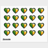 Lucky Clover-ontwerp voor St. Patrick's Day Klassi Hart Sticker (Vel)