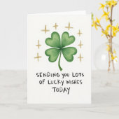 Lucky Clover Painted Art Card Kaart (Gele Bloem)