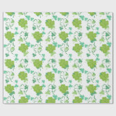 Lucky Clover Pattern - Green Shamrock Design Cadeaupapier (Vlak)