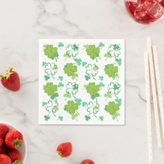 Lucky Clover Pattern - Green Shamrock Design Servet
