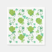 Lucky Clover Pattern - Green Shamrock Design Servet (Voorkant)