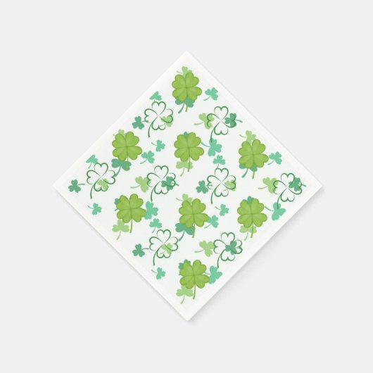 Lucky Clover Pattern - Green Shamrock Design Servet (Hoek)