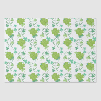Lucky Clover Pattern - Groene Shamrock Tissuepapier