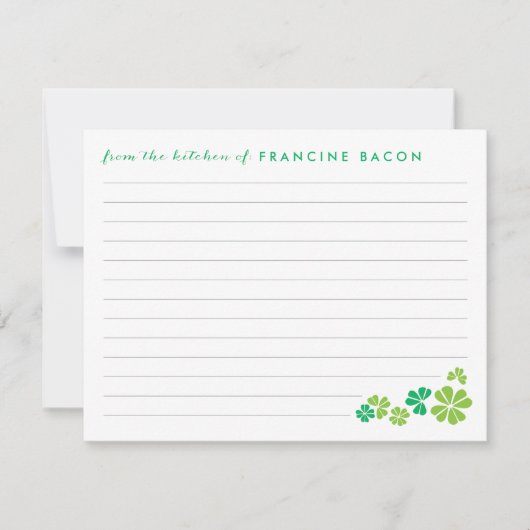 Lucky Clover Recipe Kaart (Voorkant)