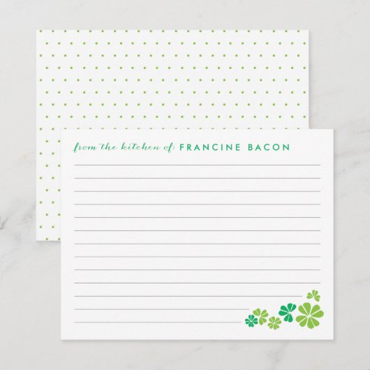 Lucky Clover Recipe Kaart (Voorkant / Achterkant)