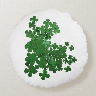 Lucky clover rond kussen