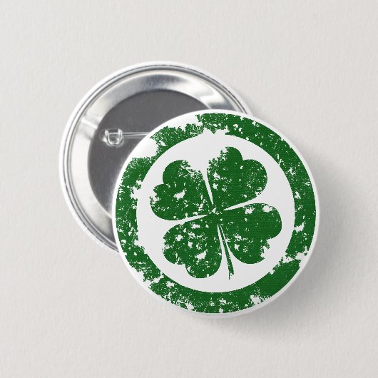 Lucky Clover Ronde Button 5,7 Cm (Voorkant /achterkant)