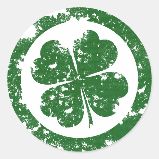 Lucky Clover Ronde Sticker (Voorkant)