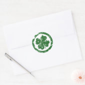 Lucky Clover Ronde Sticker (Envelop)