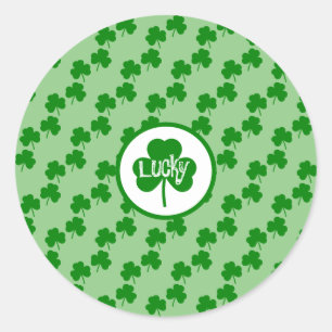 Lucky clover Saint Patrick's Classic Round Stick Ronde Sticker