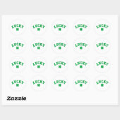 Lucky Clover Saint Patricks Day Ronde Sticker (Vel)