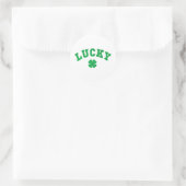 Lucky Clover Saint Patricks Day Ronde Sticker (Tas)