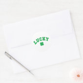 Lucky Clover Saint Patricks Day Ronde Sticker (Envelop)