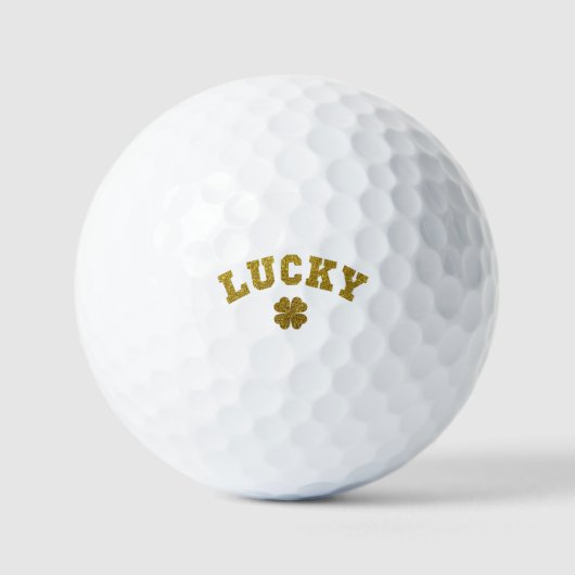 Lucky Clover Saint Patricks Golfballen (Voorkant)
