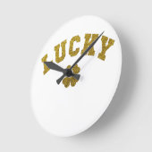 Lucky Clover Saint Patricks Ronde Klok (Hoek)