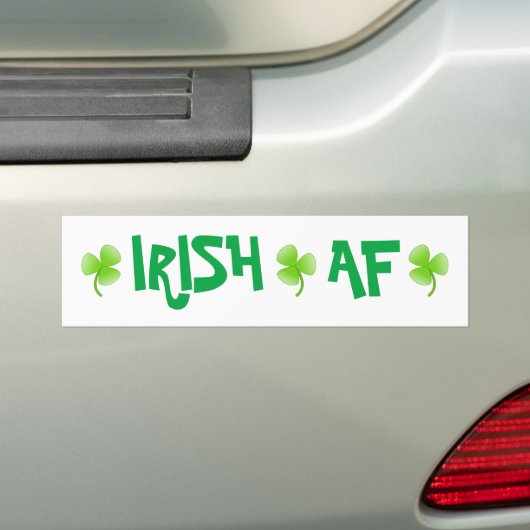 Lucky Clover Shamrock Irish Bumpersticker (Op auto)