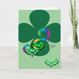 Lucky clover Shamrock irish St. Patrick's Day Card Kaart