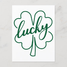 Lucky Clover Shamrock Leaf St. Patrick's Day Gift Briefkaart