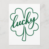 Lucky Clover Shamrock Leaf St. Patrick's Day Gift Briefkaart (Voorkant)